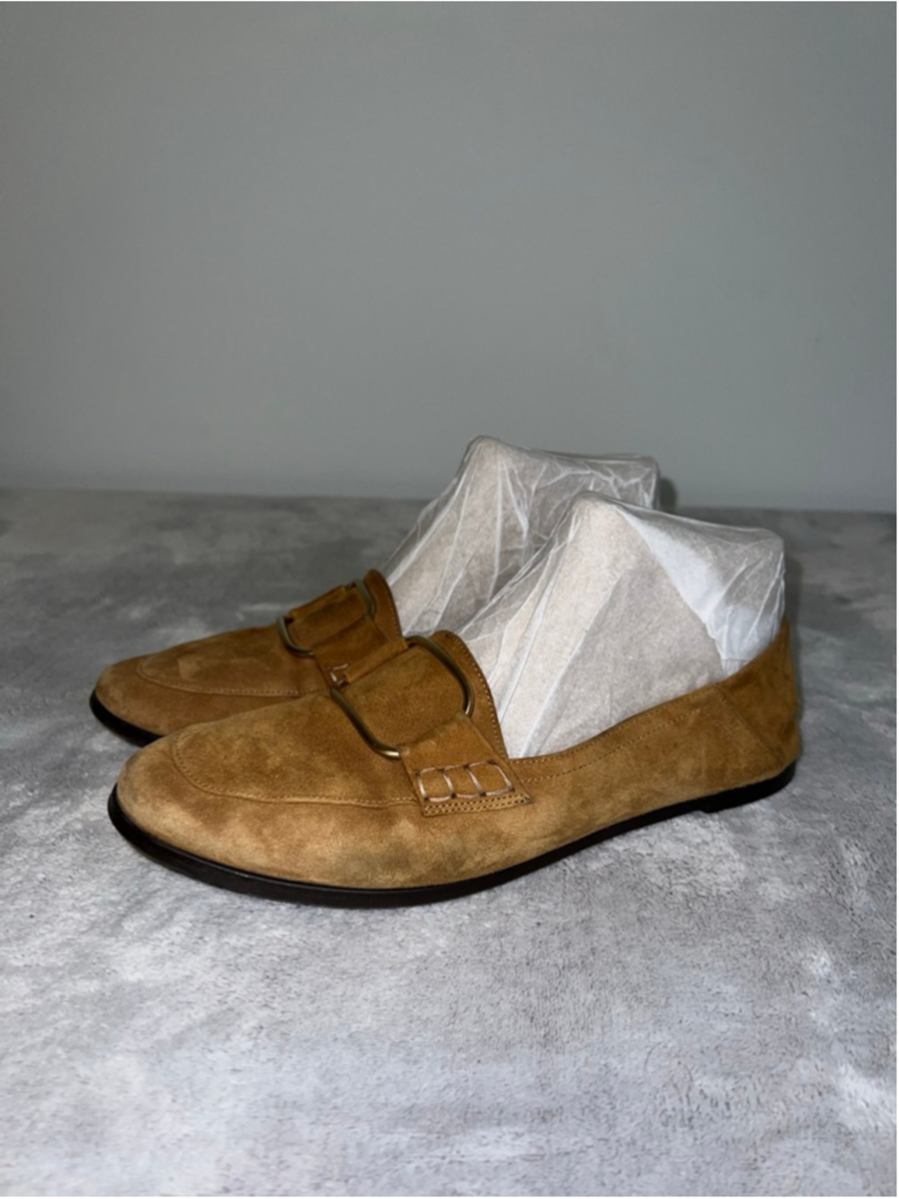 Women's FRAME Brown Suede Loafers Flats Size 39.5